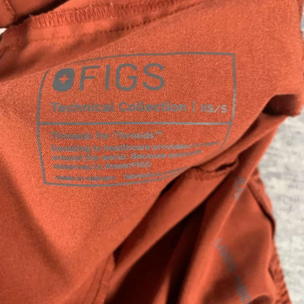 FIGS Pants Mens XS Orange Technical Collection Jogger Scrub Workwear Stretch